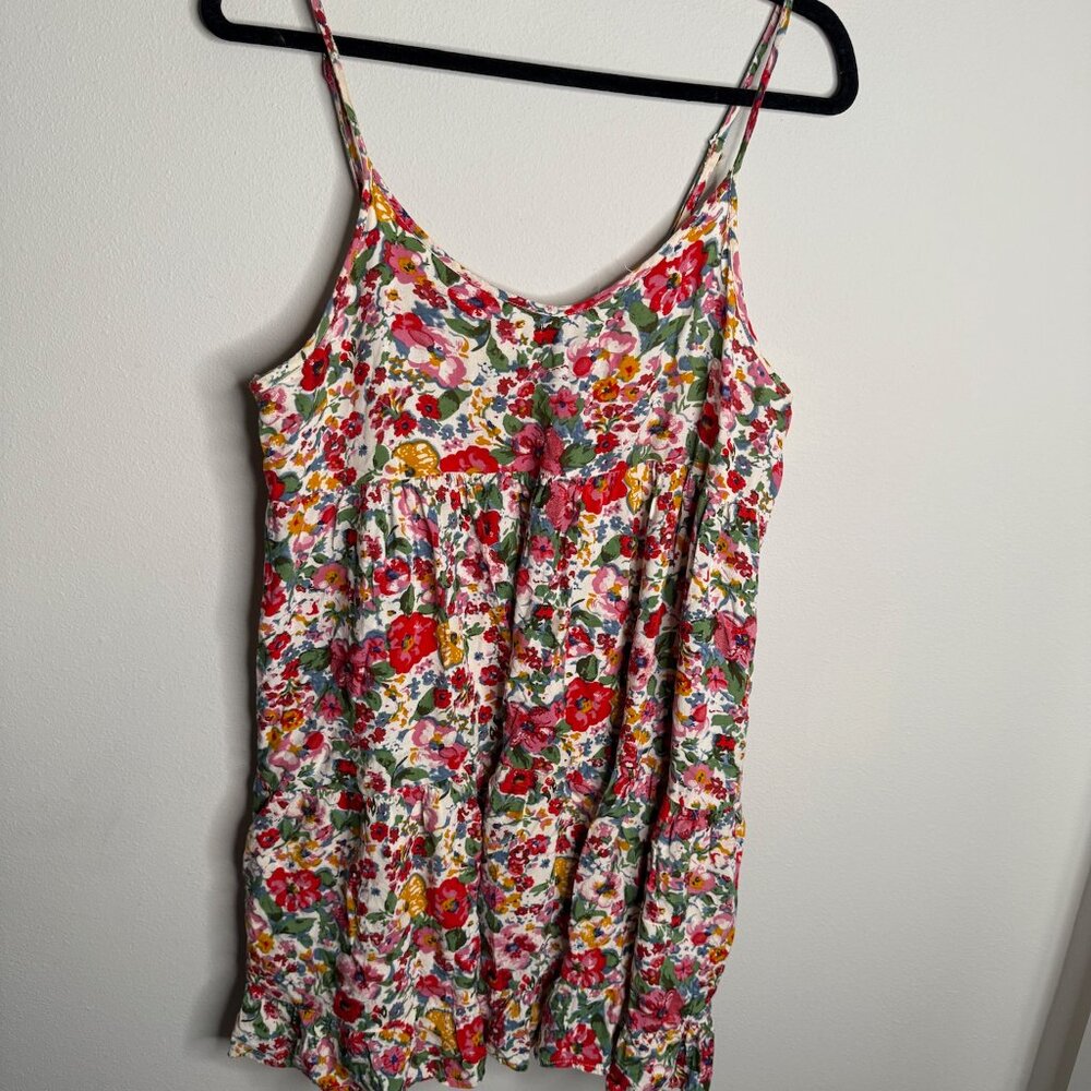 NATURAL LIFE Floral Mini Dress - Red, Green, Yellow